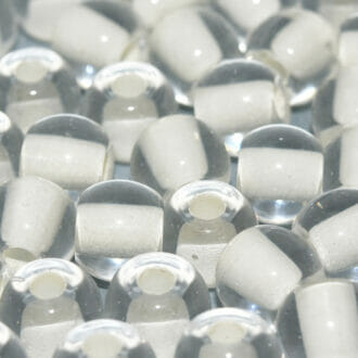 Korálek mačkaný, fosforový průtah, průměr 12mm, barva 00030