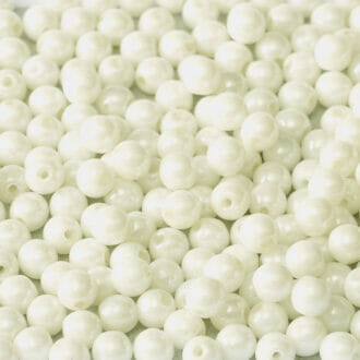 Korálek mačkaný, průměr 4mm, barva 02010, zušlechtění 14400