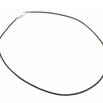 Náhrdelník, kůže, se zapínáním, rozměr 2mm, 45cm, barva černá