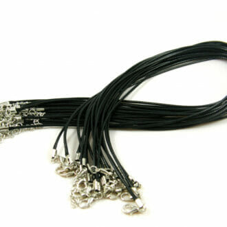 Náhrdelník, vosk, se zapínáním, rozměr 430 mm x1,5mm, barva černá