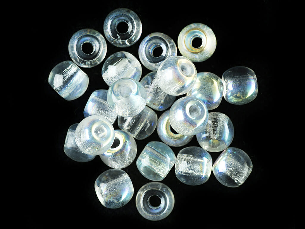 Korálek mačkaný s velkou dírkou, průměr 8mm, barva 00030, zušlechtění 98538 1 Korálek mačkaný s velkou dírkou, průměr 8mm, barva 00030, zušlechtění 98538