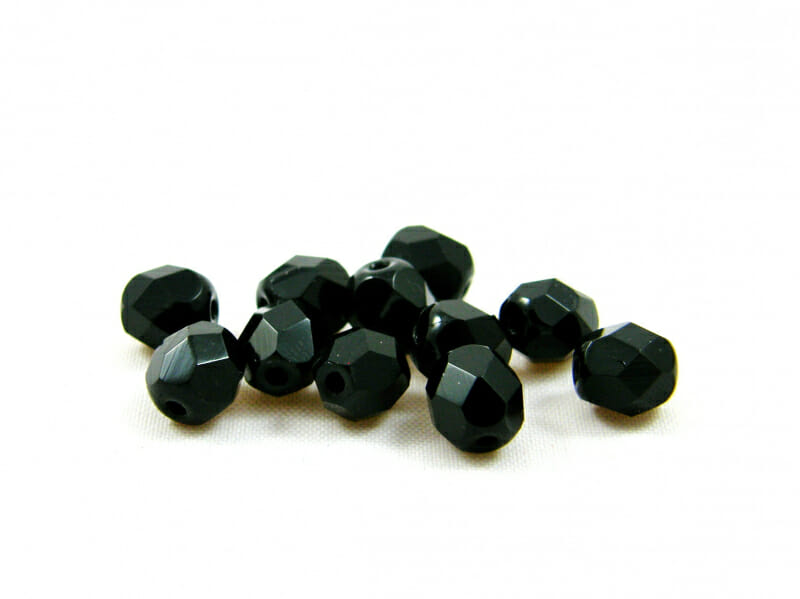 Korálek broušený, průměr 6mm, barva 23980 černá 1 Korálek broušený, průměr 6mm, barva 23980 černá