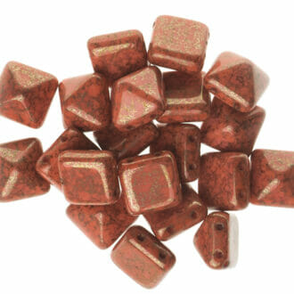 Korálek mačkaný, tvar pyramida, rozměr 12x12mm, barva 93400, zušlechtění 15495