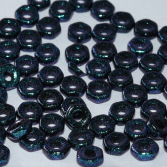 Korálek mačkaný Aureliox, tvar šestihran, rozměr 4x2mm, barva 23980, zušlechtění 94109