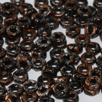Korálek mačkaný Aureliox, tvar šestihran, rozměr 4x2mm, barva 23980, zušlechtění 45703