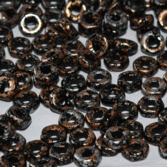 Korálek mačkaný Aureliox, tvar šestihran, rozměr 4x2mm, barva 23980, zušlechtění 45709