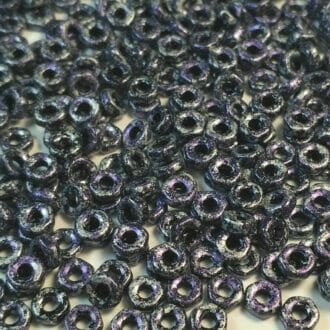 Korálek mačkaný Aureliox, tvar šestihran, rozměr 4x2mm, barva 23980, zušlechtění 45710