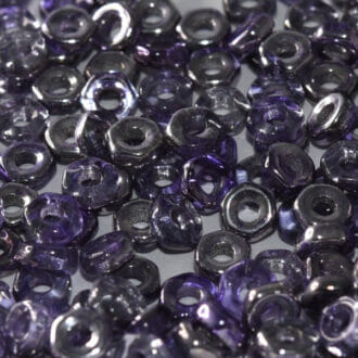 Korálek mačkaný Aureliox, tvar šestihran, rozměr 4x2mm, barva 00030, zušlechtění 97236