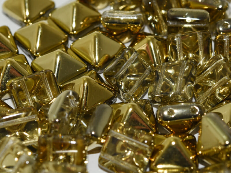 Korálek mačkaný, tvar pyramida, rozměr 12x12mm, barva 00030, zušlechtění 26441 1 Korálek mačkaný, tvar pyramida, rozměr 12x12mm, barva 00030, zušlechtění 26441