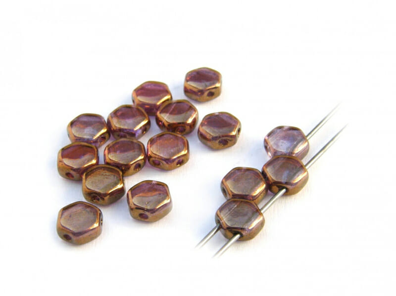 Korálek mačkaný Hexagon, 2 dírky, tvar šestihran, rozměr 6mm, barva 00030-14496 1 Korálek mačkaný Hexagon, 2 dírky, tvar šestihran, rozměr 6mm, barva 00030-14496