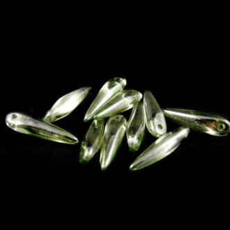 Korálek mačkaný, tvar trn, rozměr 5x16mm, barva 00030, zušlechtění 14457