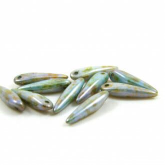 Korálek mačkaný, tvar trn, rozměr 5x16mm, barva 02010, zušlechtění 65431
