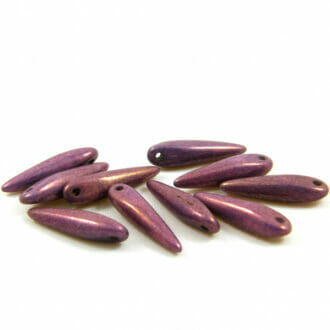 Korálek mačkaný, tvar trn, rozměr 5x16mm, barva 02010, zušlechtění 15726