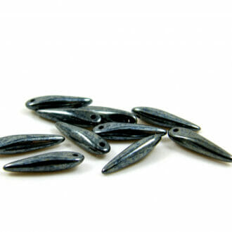 Korálek mačkaný, tvar trn, rozměr 5x16mm, barva 23980, zušlechtění 14400