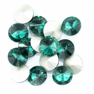 Rivoli, rozměr 12mm, barva emerald