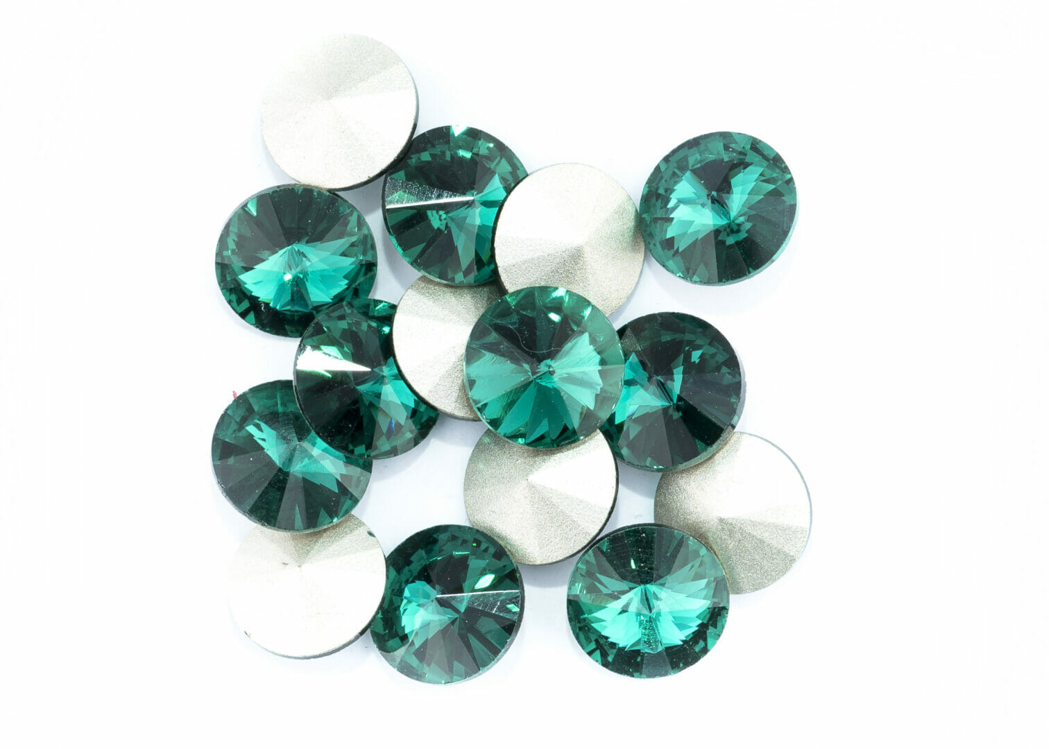 Rivoli, rozměr 12mm, barva emerald 1 Rivoli, rozměr 12mm, barva emerald