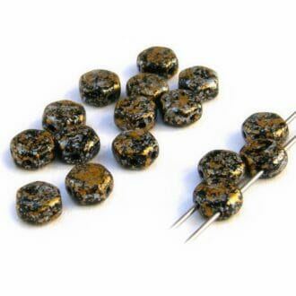 Korálek mačkaný Hexagon, 2 dírky, tvar šestihran, rozměr 6mm,23980-45704