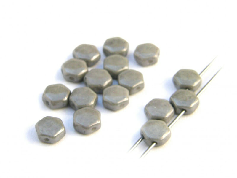 Korálek mačkaný Hexagon, 2 dírky, tvar šestihran, rozměr 6mm,02010-14464 1 Korálek mačkaný Hexagon, 2 dírky, tvar šestihran, rozměr 6mm,02010-14464