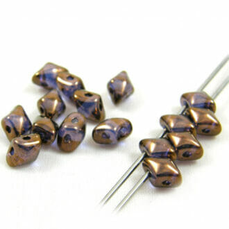 Korálek mačkaný Vario, 2 dírky, rozměr 5x3mm, 00030- 14415