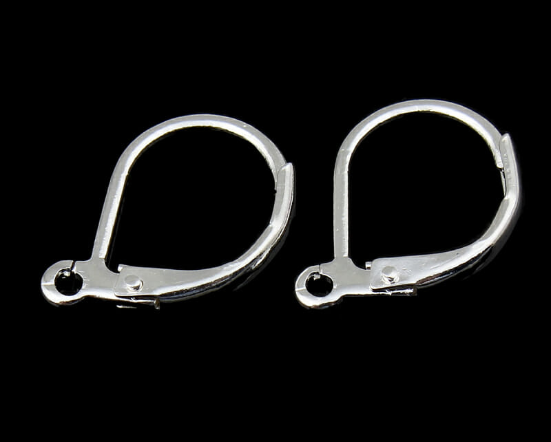 Zapínání náušnicové s očkem, rozměr 13x10x2mm, barva stainless steel 1 Zapínání náušnicové s očkem, rozměr 13x10x2mm, barva stainless steel
