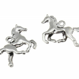 Přívěsek, tvar jednorožec, rozměr 20x15x4mm, barva starostříbro