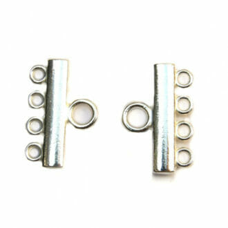 Mezidíl kovový, rozměr 24x5x3mm, barva stříbrná