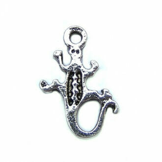 Přívěsek, tvar gekon, rozměr 15x13x2mm, barva starostříbro