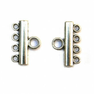 Mezidíl kovový, rozměr 24x5x3mm, barva starostříbro