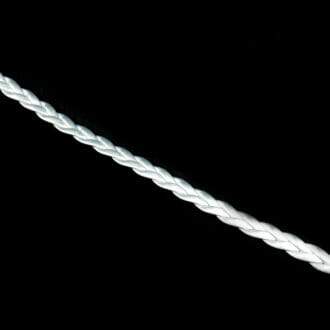 Šňůrka splétaná, polyuretan, délka 10m, barva stříbrná
