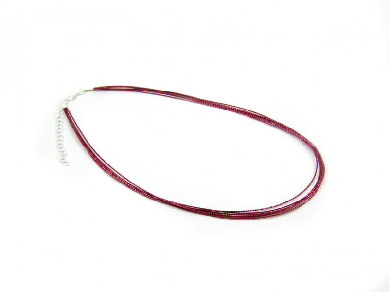 Náhrdelník Lurex, 6 šňůr, se zapínáním, rozměr 0,5mm, délka 48cm, barva bordó 1 Náhrdelník Lurex, 6 šňůr, se zapínáním, rozměr 0,5mm, délka 48cm, barva bordó