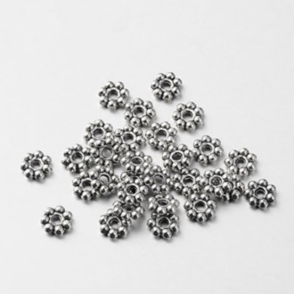 Mezidíl rondelka,vel.4 mm,barva antik silver