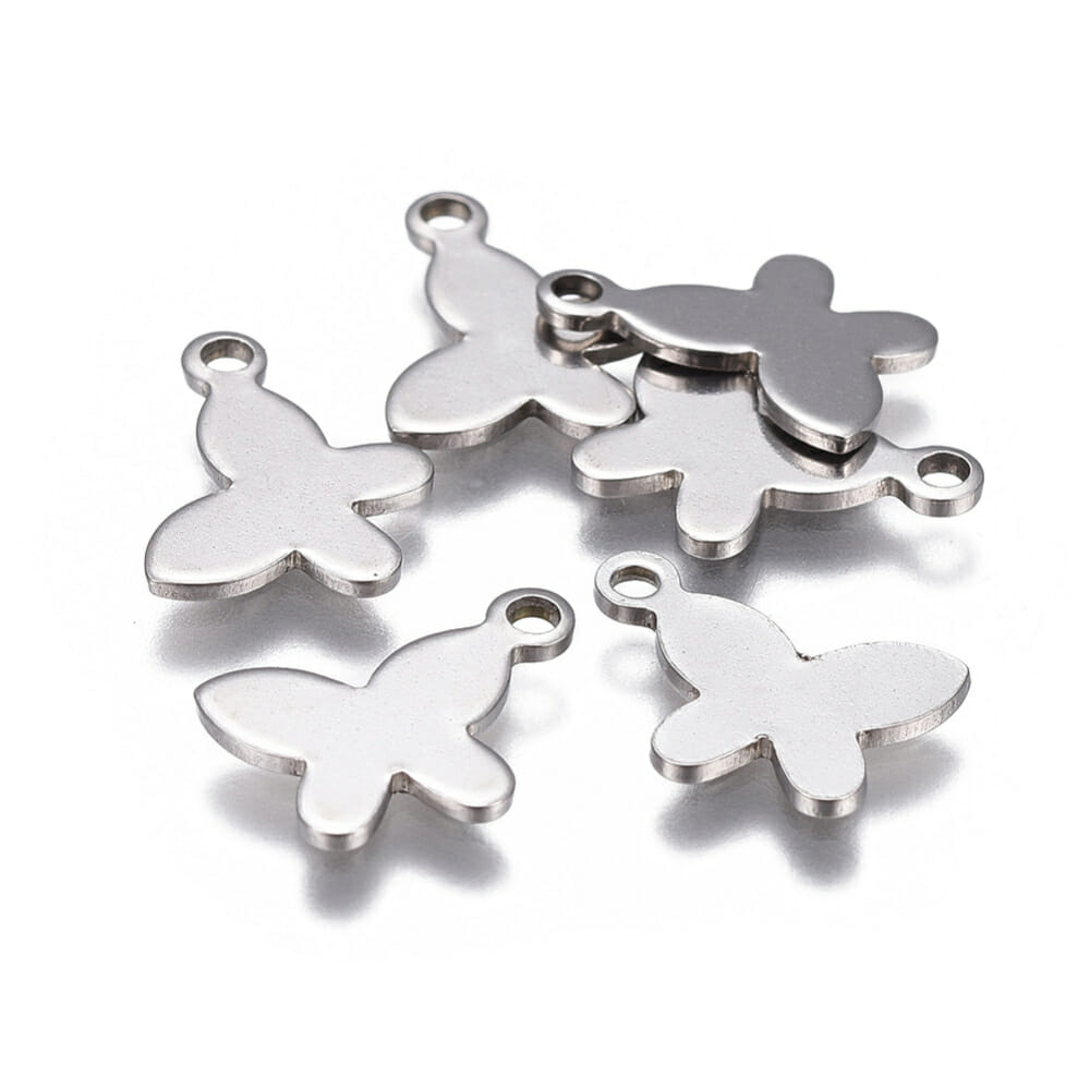 Přívěšek motýl,vel12,5 x 10 mm,nerez ocel 1 Přívěšek motýl,vel12,5 x 10 mm,nerez ocel