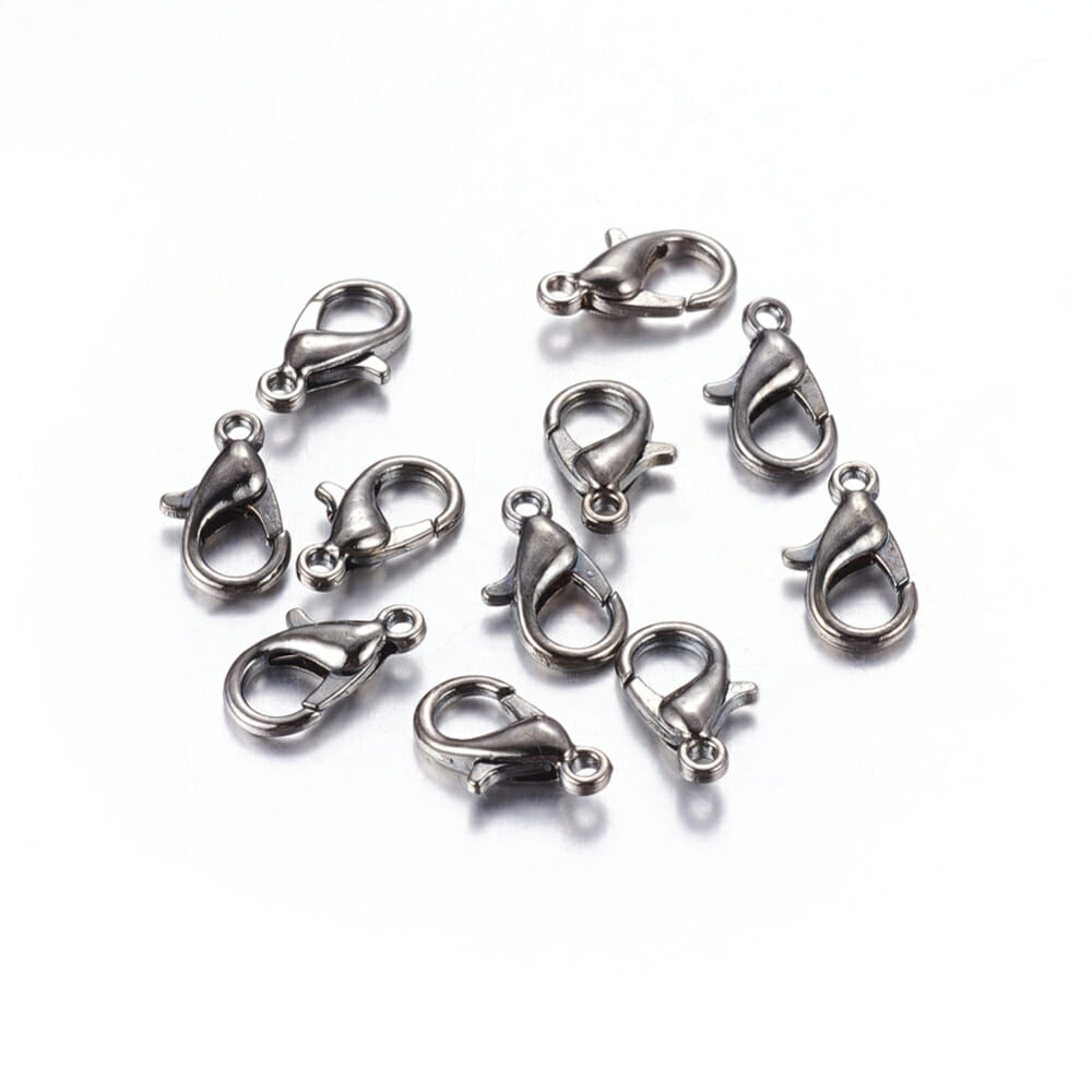 Karabina, rozměr 10mm, barva platina 1 Karabina, rozměr 10mm, barva platina