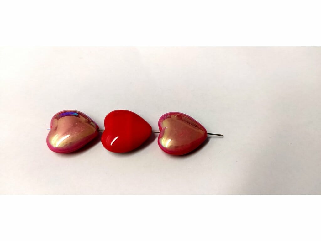 Korálek mačkaný, tvar srdíčko, rozměr 15x16mm, barva 93200,zušlechtění 28701 1 Korálek mačkaný, tvar srdíčko, rozměr 15x16mm, barva 93200,zušlechtění 28701