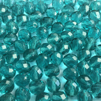 Korálek broušený, průměr 8mm, barva 50520 peridod zelený