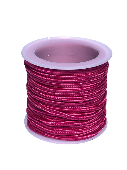 Nylonová šňůrka sutaška barva tmavě růžová, velikost 2,5 x 1 mm,délka cca 9 m 1 Nylonová šňůrka sutaška barva tmavě růžová, velikost 2,5 x 1 mm,délka cca 9 m