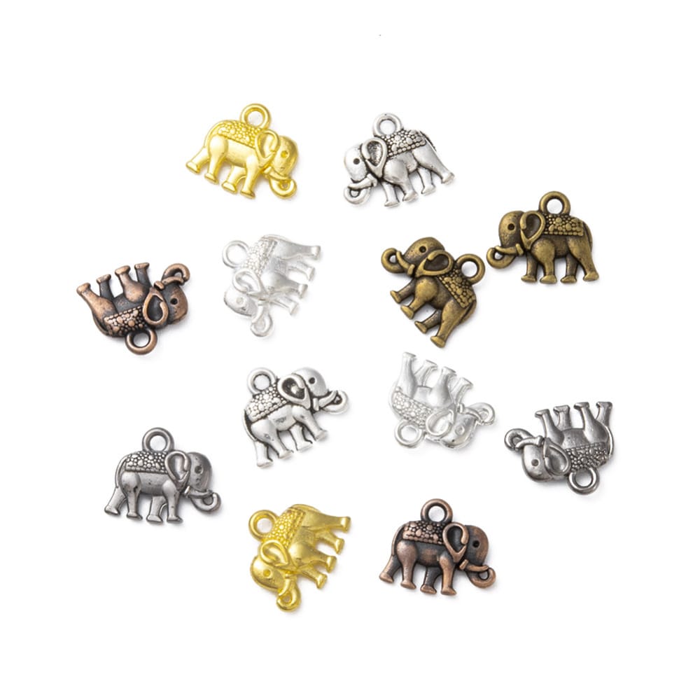 Přívěsek slon, barva MIX-velikost-12x14x2.5mm, díra: 1mm 1 Přívěsek slon, barva MIX-velikost-12x14x2.5mm, díra: 1mm