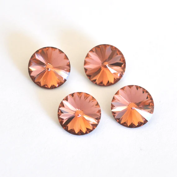 Rivoli, rozměr 16mm, barva vintage rose 1 Rivoli, rozměr 16mm, barva vintage rose