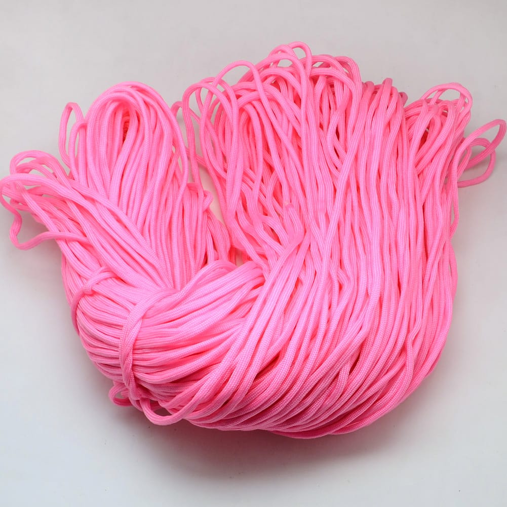 Paracord, průměr 4mm, délka 20m, barva růžová neon 1 Paracord, průměr 4mm, délka 20m, barva růžová neon