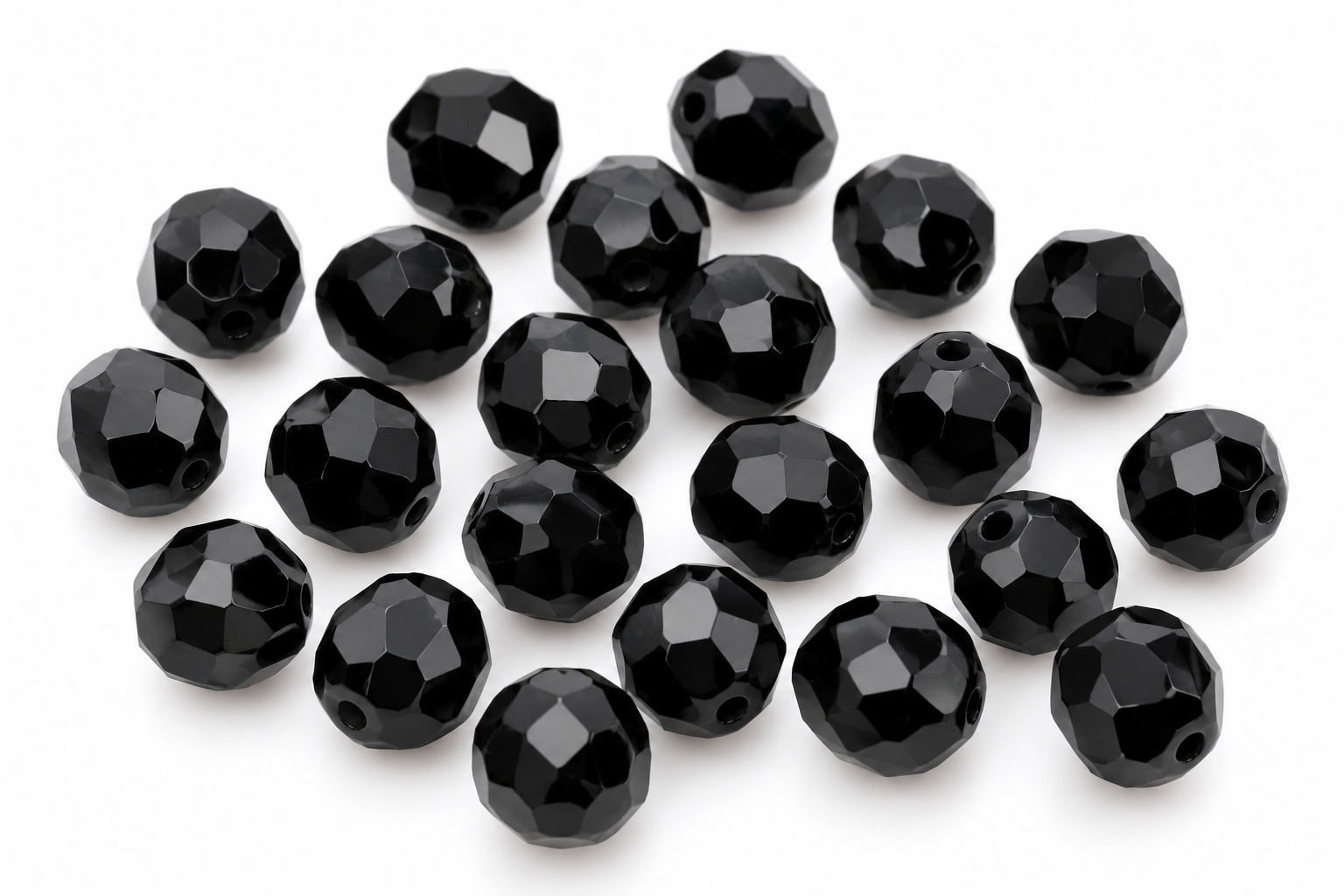 Korálek broušený, průměr 8mm, barva 23980-černá 1 Korálek broušený, průměr 8mm, barva 23980-černá