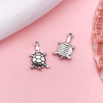 Přívěsek, tvar želva, kod 17313 rozměr-12x19mm, barva starostříbro