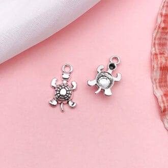 Přívěsek, tvar želva, kod 10361 rozměr-18,5x10 mm , barva starostříbro